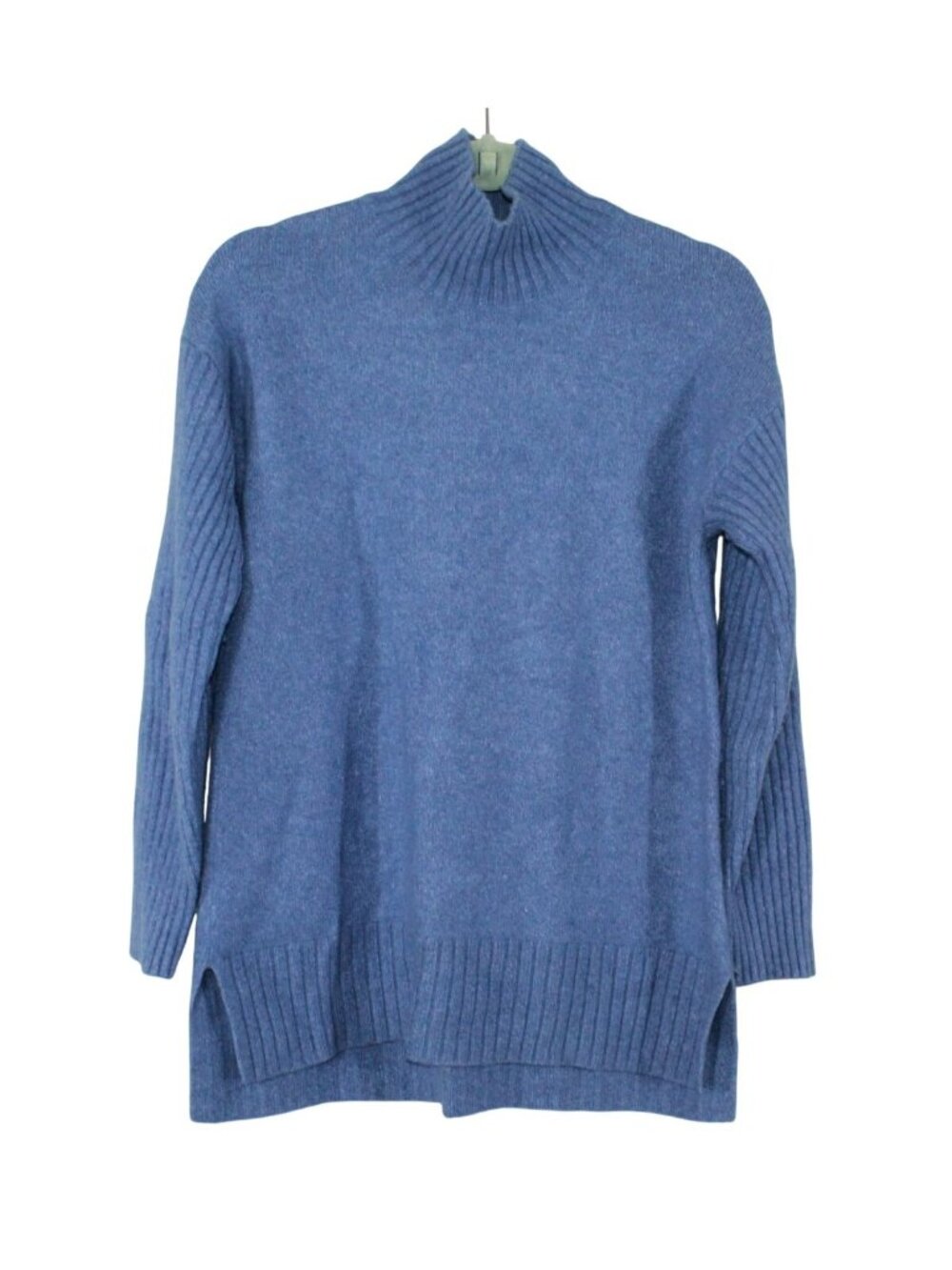 LL Bean Women's The Essential Sweater Turtleneck Knit Cotton Wool Blend Cozy M